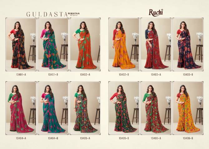 Ruchi Guldasta Nimaya 10th Edition Georgette Ethnic Wear Designer Saree Collection